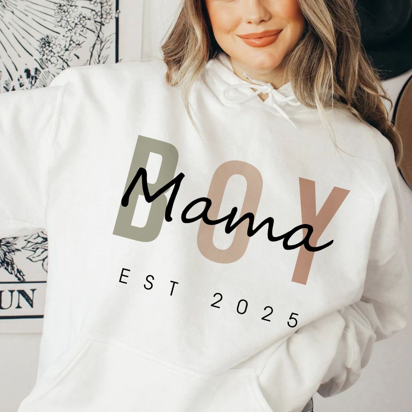Personalisiertes Mama Sweatshirt, Junge Mama Geschenk