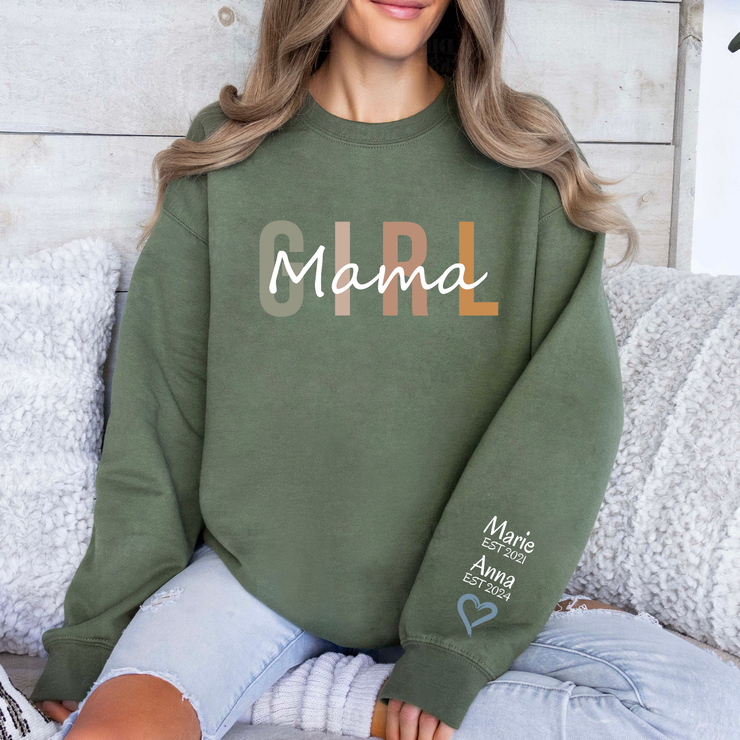 Mama & Töchter Liebesband, Personalisiertes Erinnerungsshirt