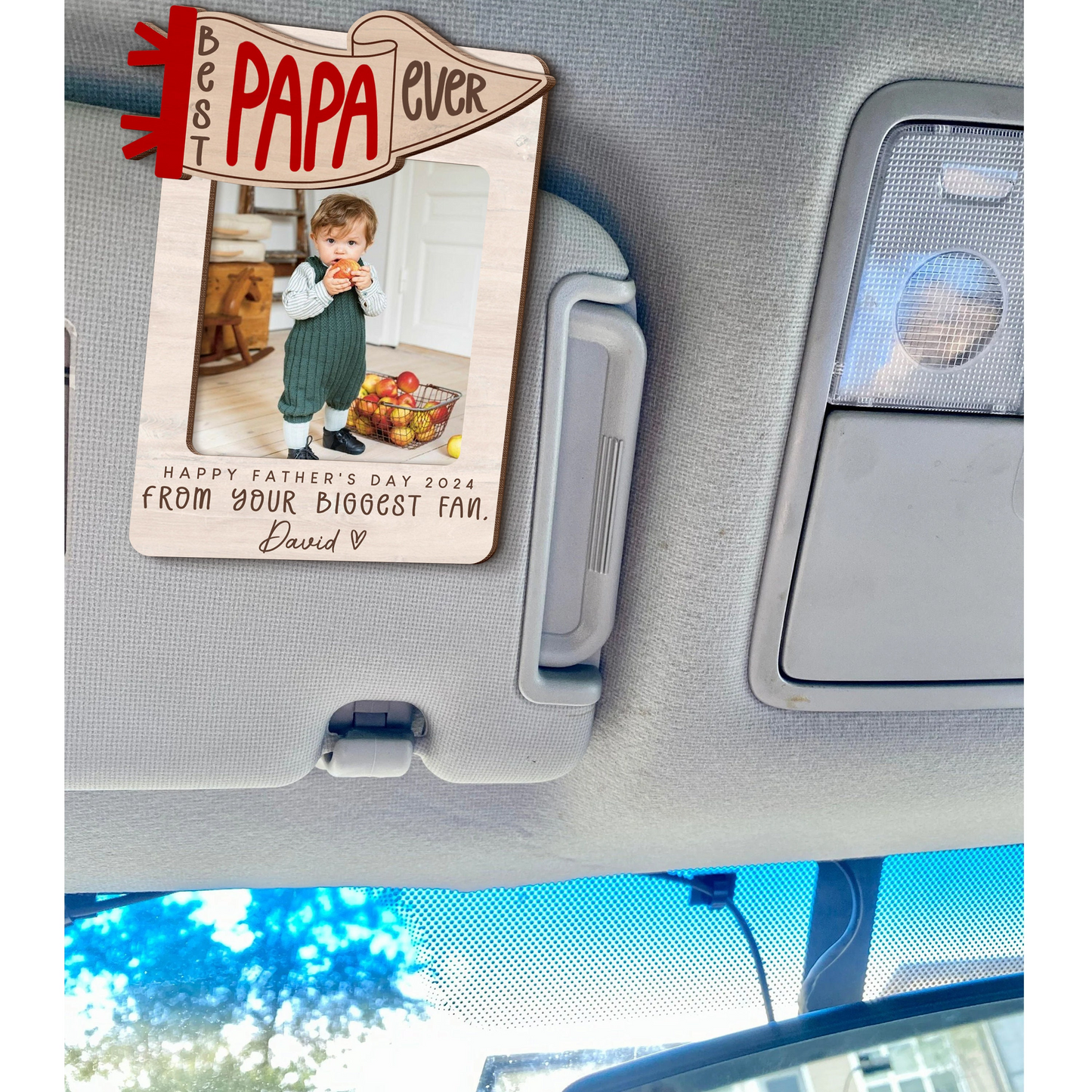 Personalized Daddy Car Visor Clip for Father's Day