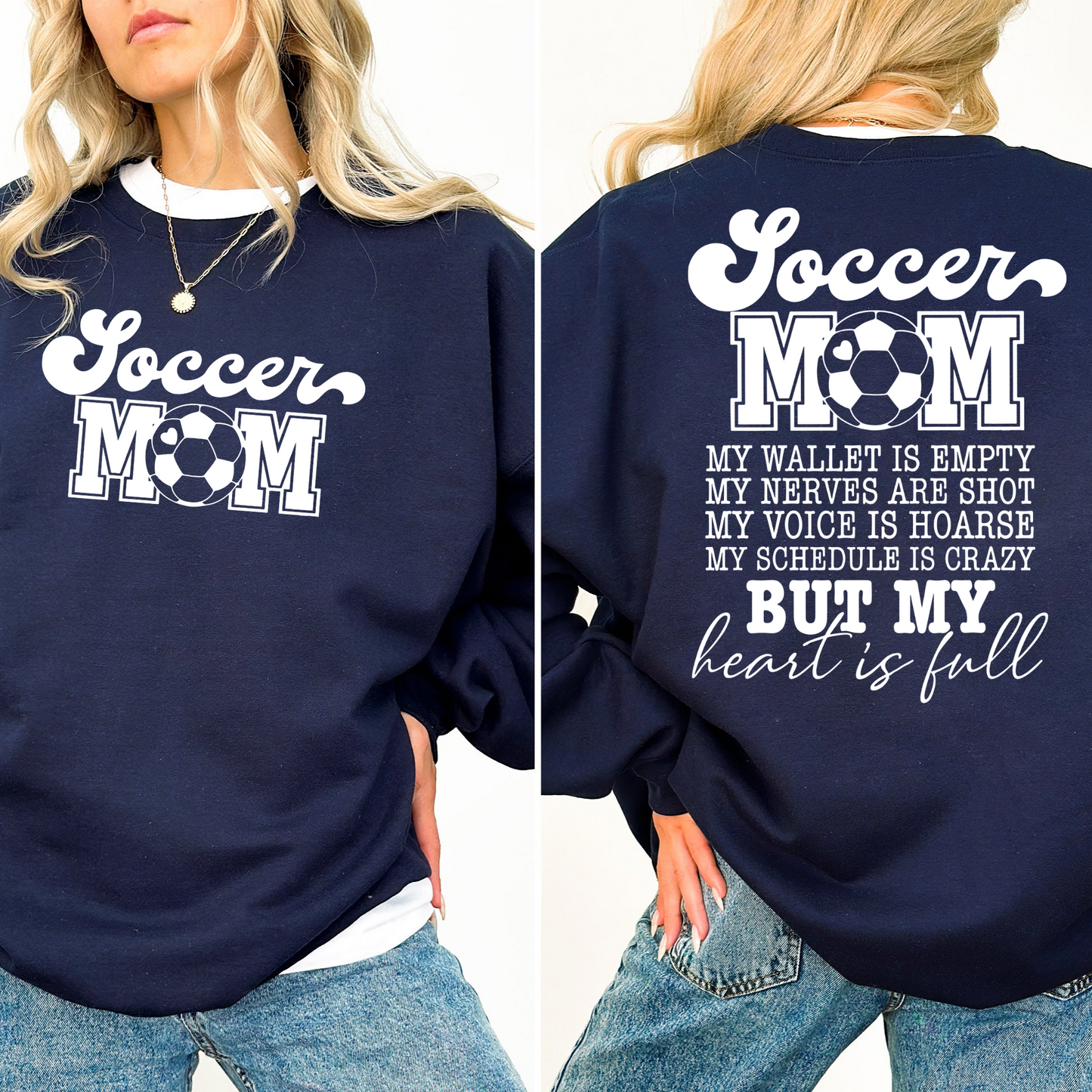 Fußballmama Herzvoll Sweatshirt - Geschenk für Mütter
