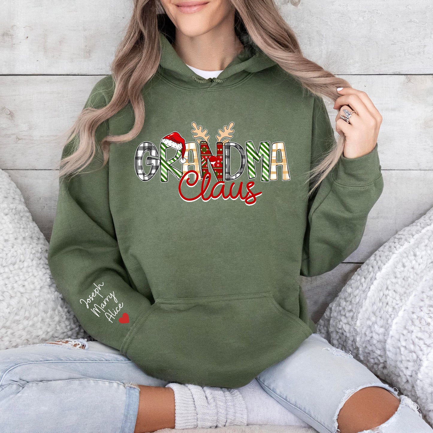 Personalisierter Oma Claus Sweatshirt - Weihnachtsgeschenk für Oma
