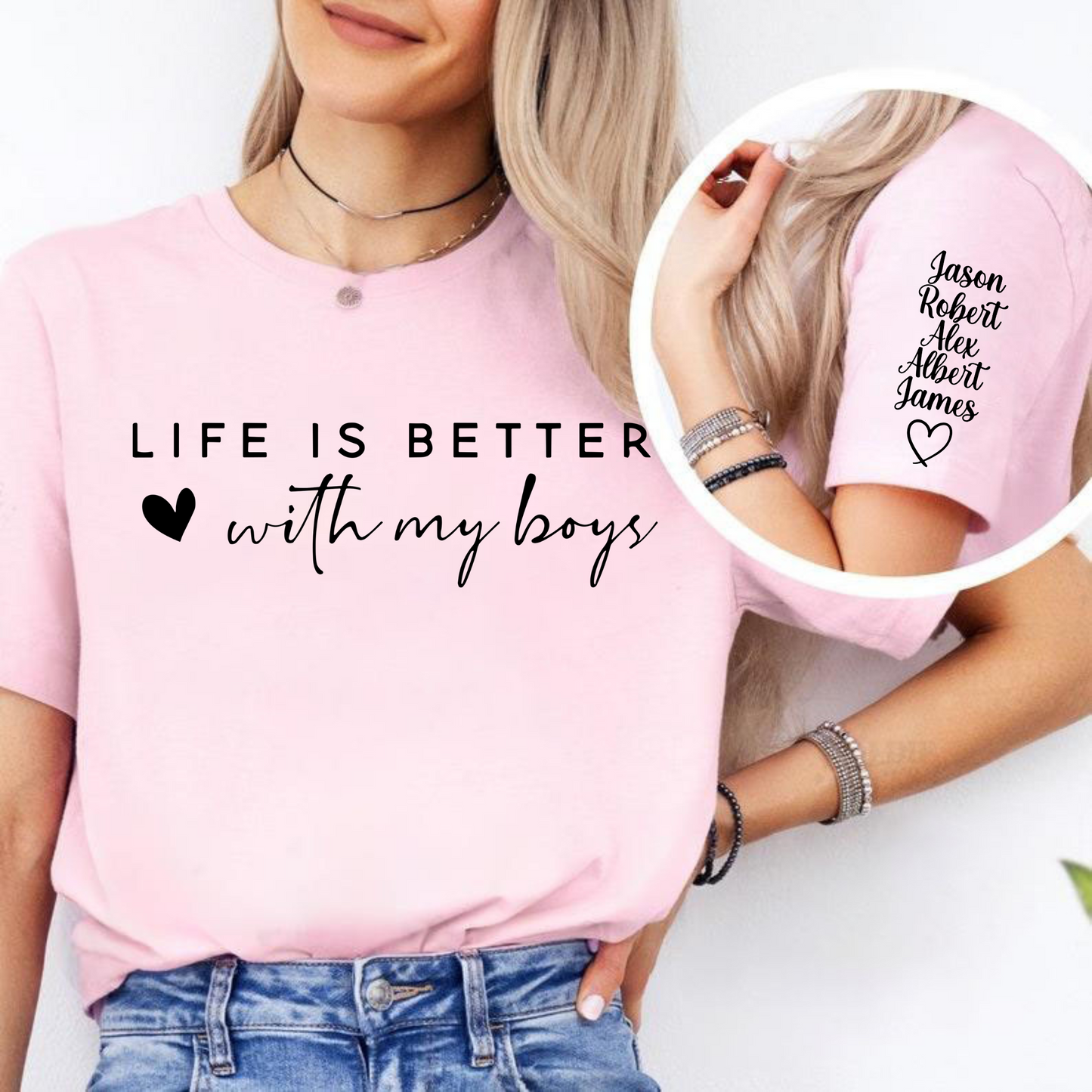 Bessere Tage mit meinen Jungs – Personalisiertes Besonderes Geschenk für Eine Mama von Jungs