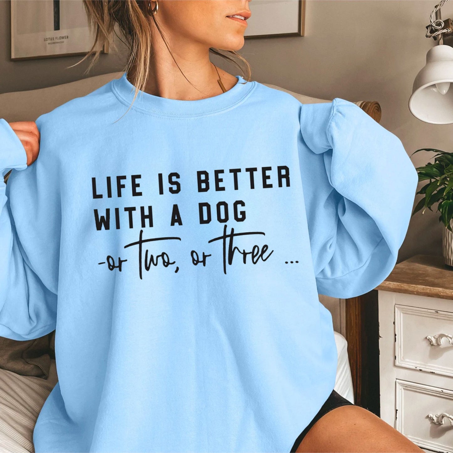 Das Leben ist besser mit meinem Hund Shirt – Lustiges Geschenk für Hundefreunde