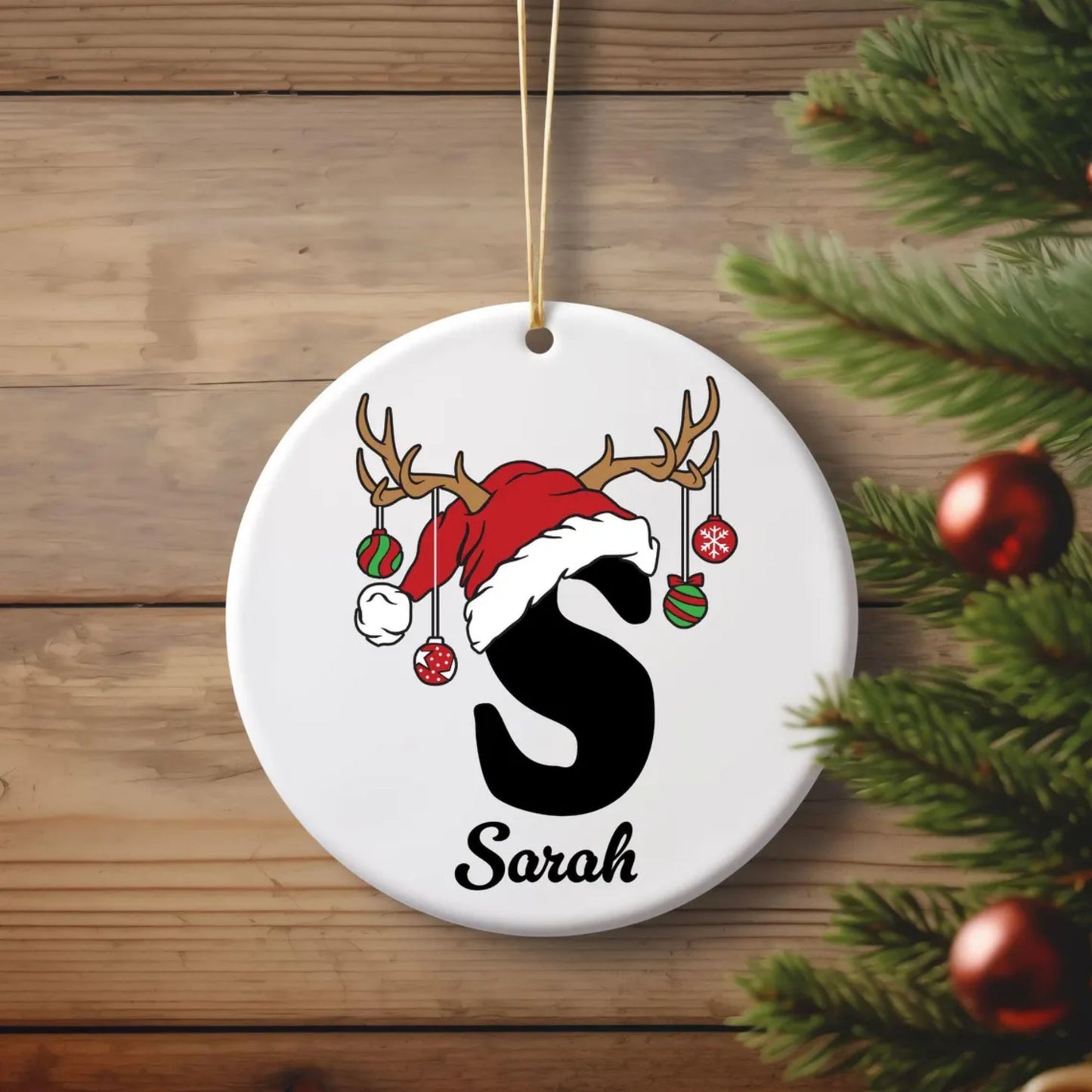 Namensbuchstaben Ornament - Familien Weihnachtsornament, Weihnachtsgeschenk