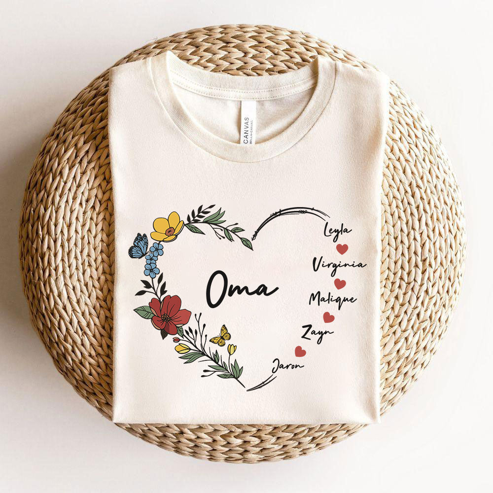 Personalisiertes Oma Sweatshirt - Oma Geschenk mit den Namen der Enkelkinder