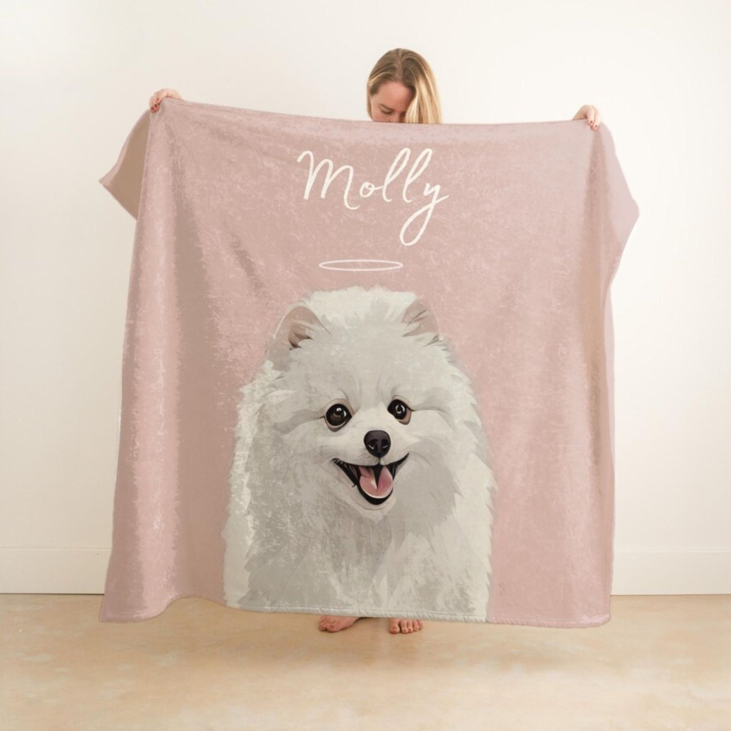 Personalisierte Haustier-Decke mit Foto und Namen – Geschenk für Tierliebhaber