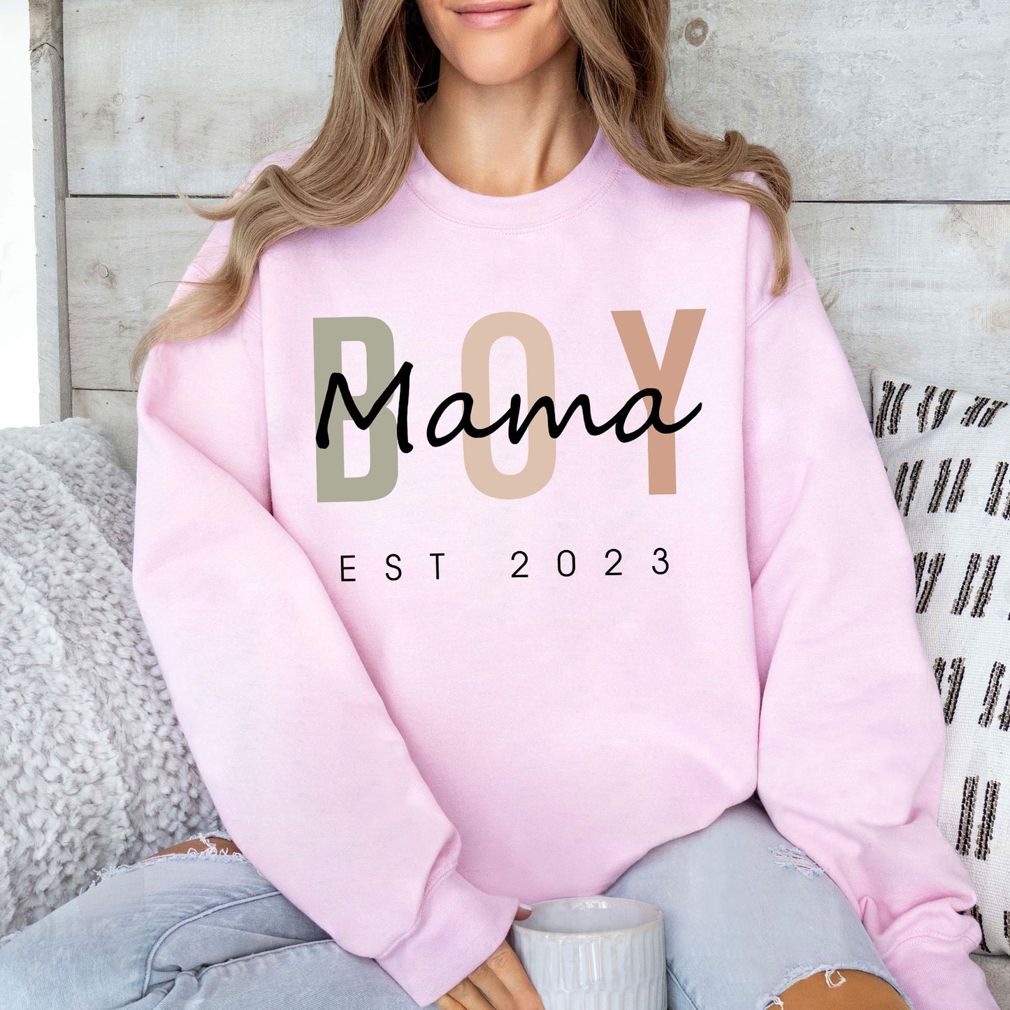 Personalisiertes Mama Sweatshirt, Junge Mama Geschenk