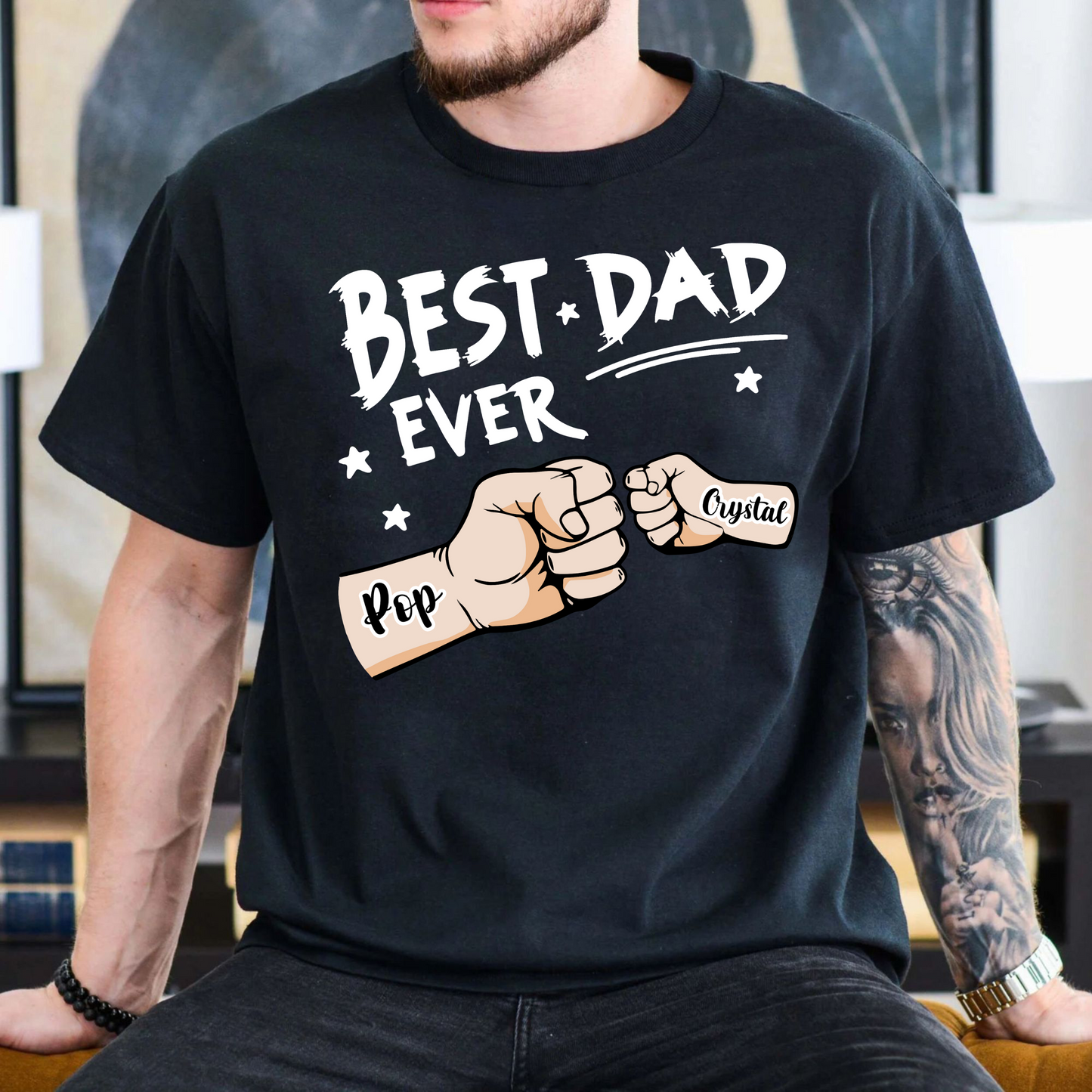 Dad and Kid Fist Bump - Personalized Father's Day Gift