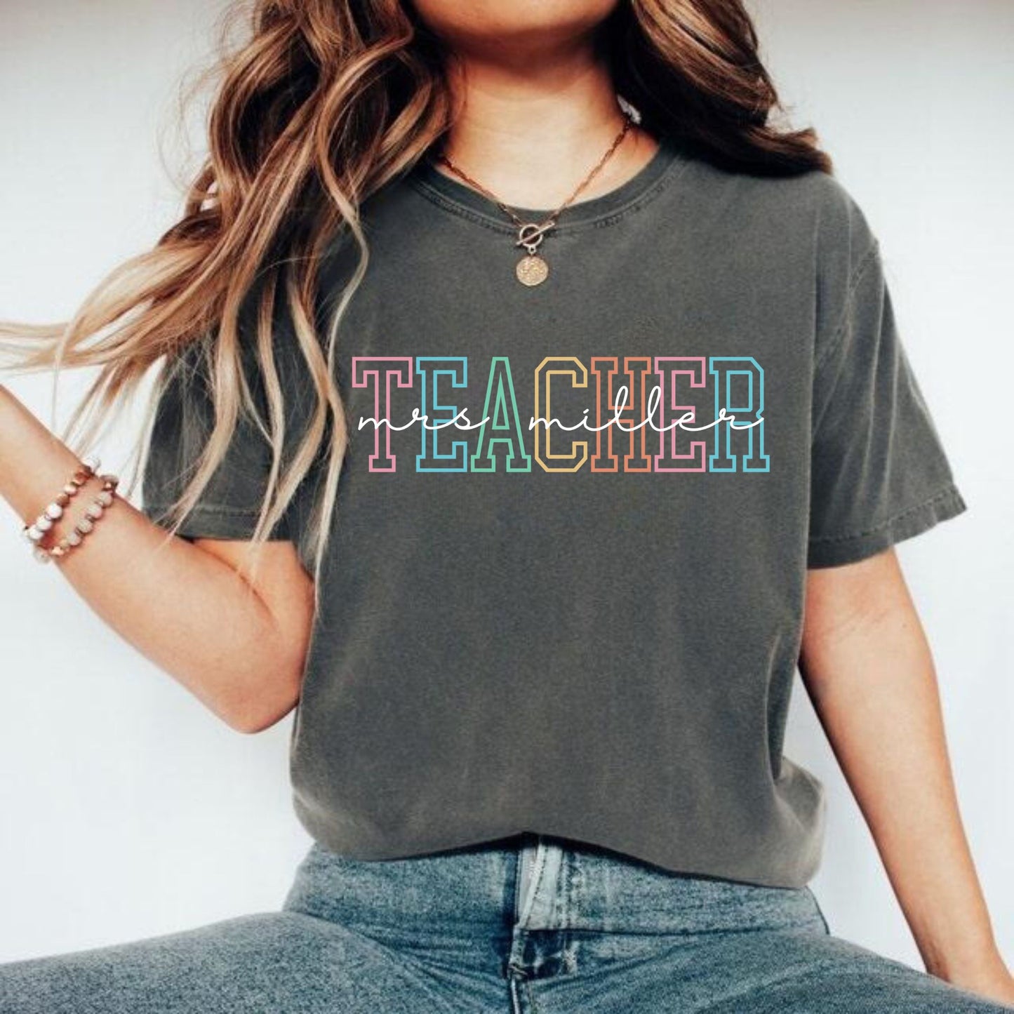 Individuelles Namens Lehrer Shirt - Lehrer Geschenk