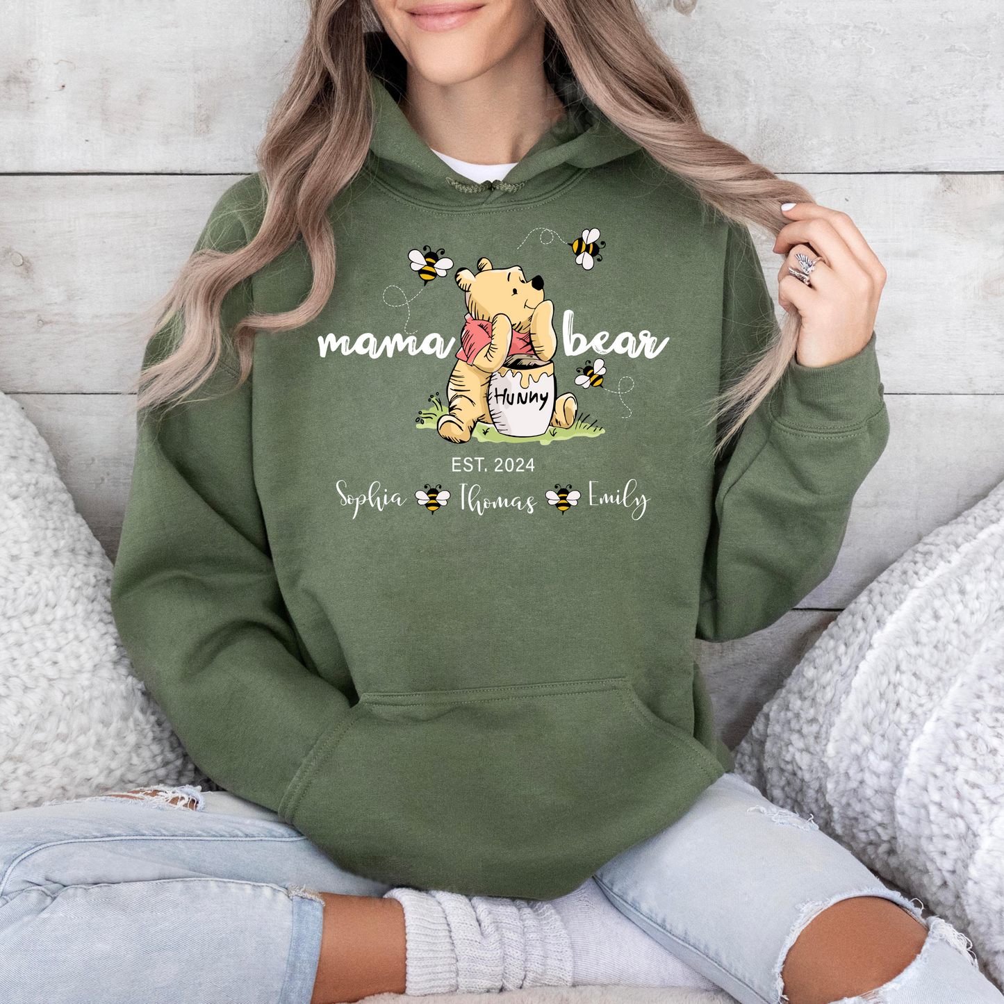 Custom Mama Bear Shirt – Personalized with Kids’ Names and Important Dates