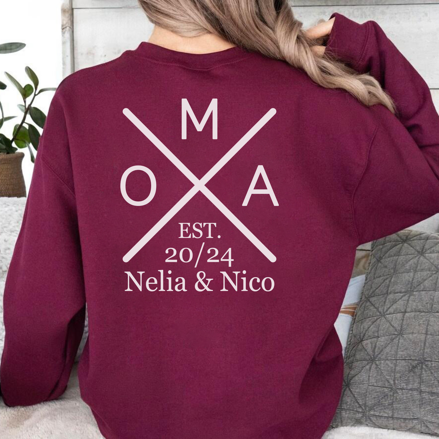 Oma's Legacy of Love - Celebrated with Grandchildren’s Names and Special Years
