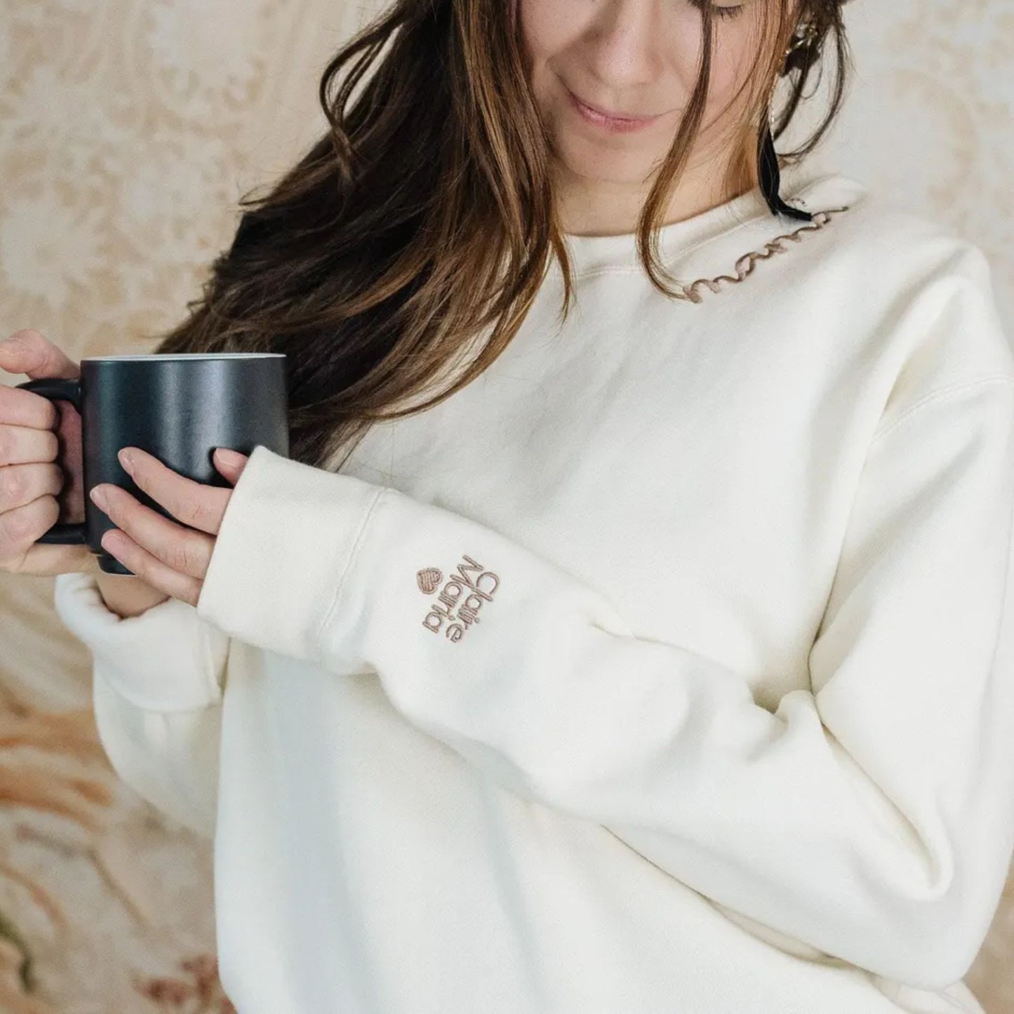 Personalisierter bestickter Mama-Sweatshirt, Mama-Sweatshirt mit Kindernamen