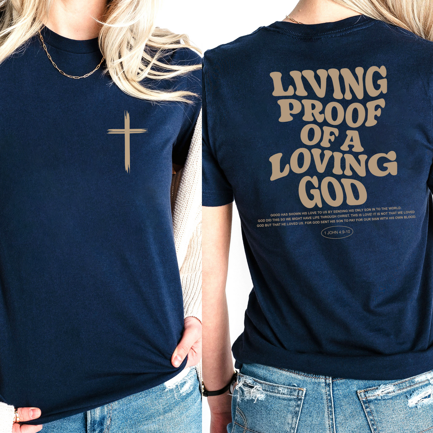 Gottes Liebe Beweis - Christliches T-Shirt, Bibelvers Geschenk für Alle