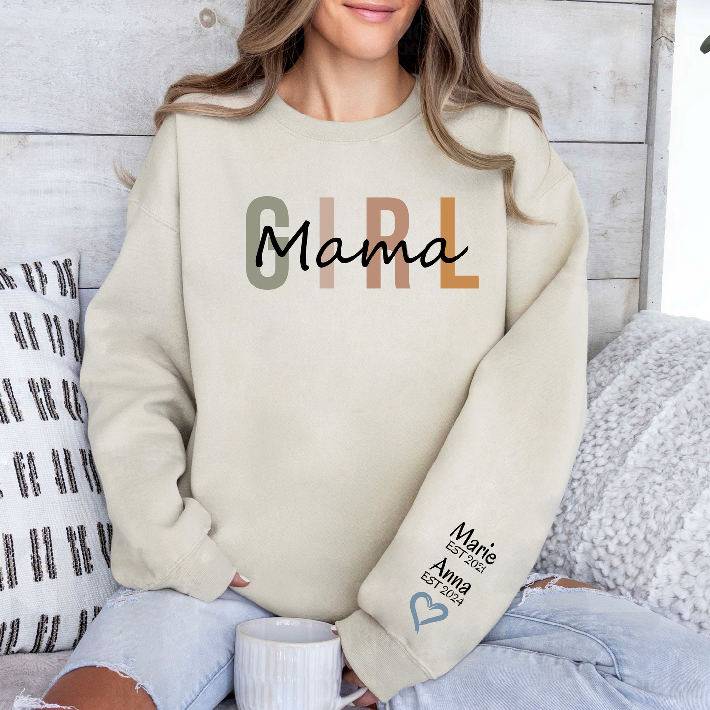 Mama & Töchter Liebesband, Personalisiertes Erinnerungsshirt