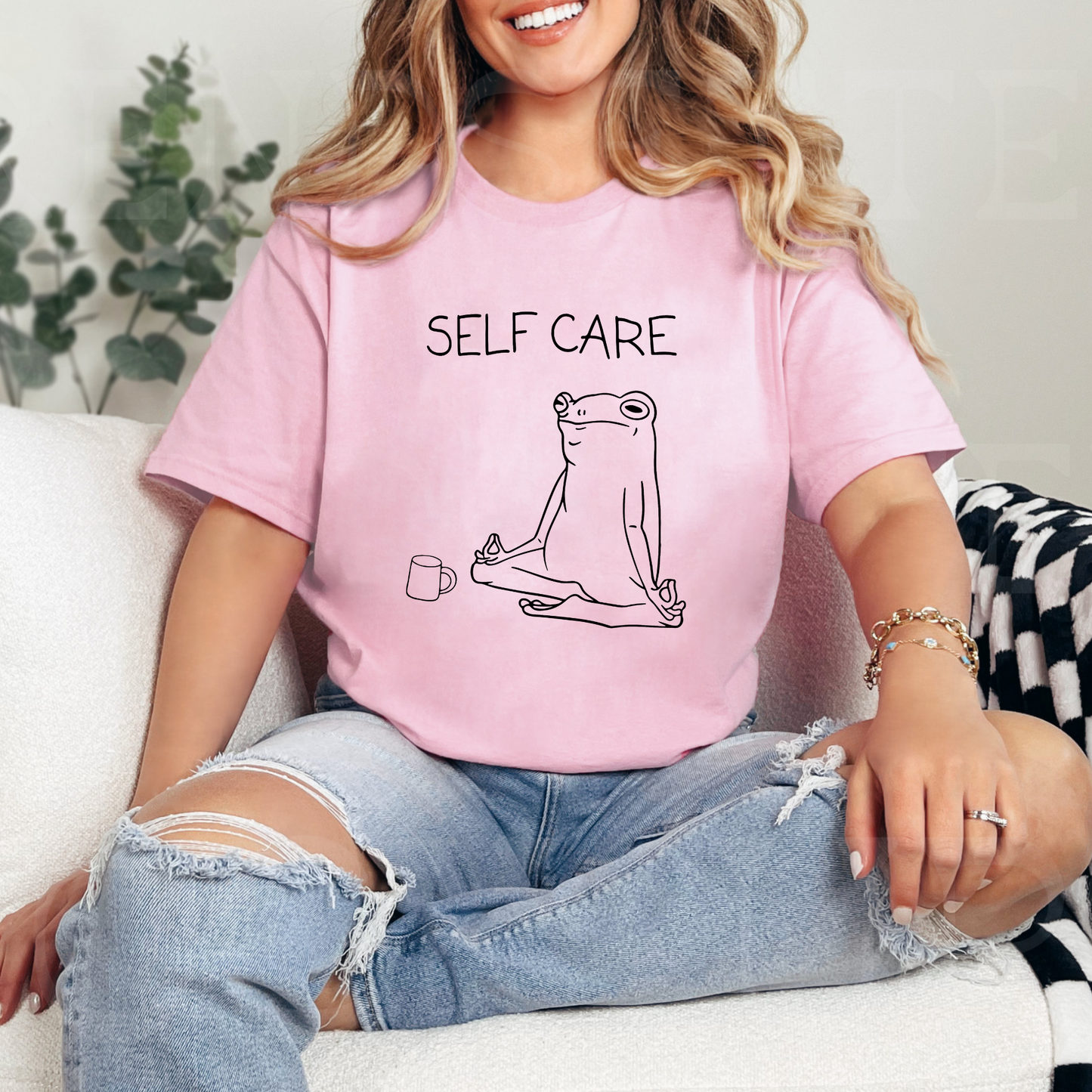 Self-Care Frosch T-Shirt - Geschenk für Entspannung