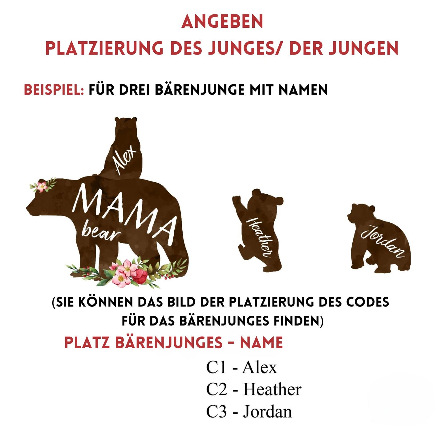 Mama Bär mit ihren Bärchen Kaffeebecher – Personalisierter Bärenfamilien Becher