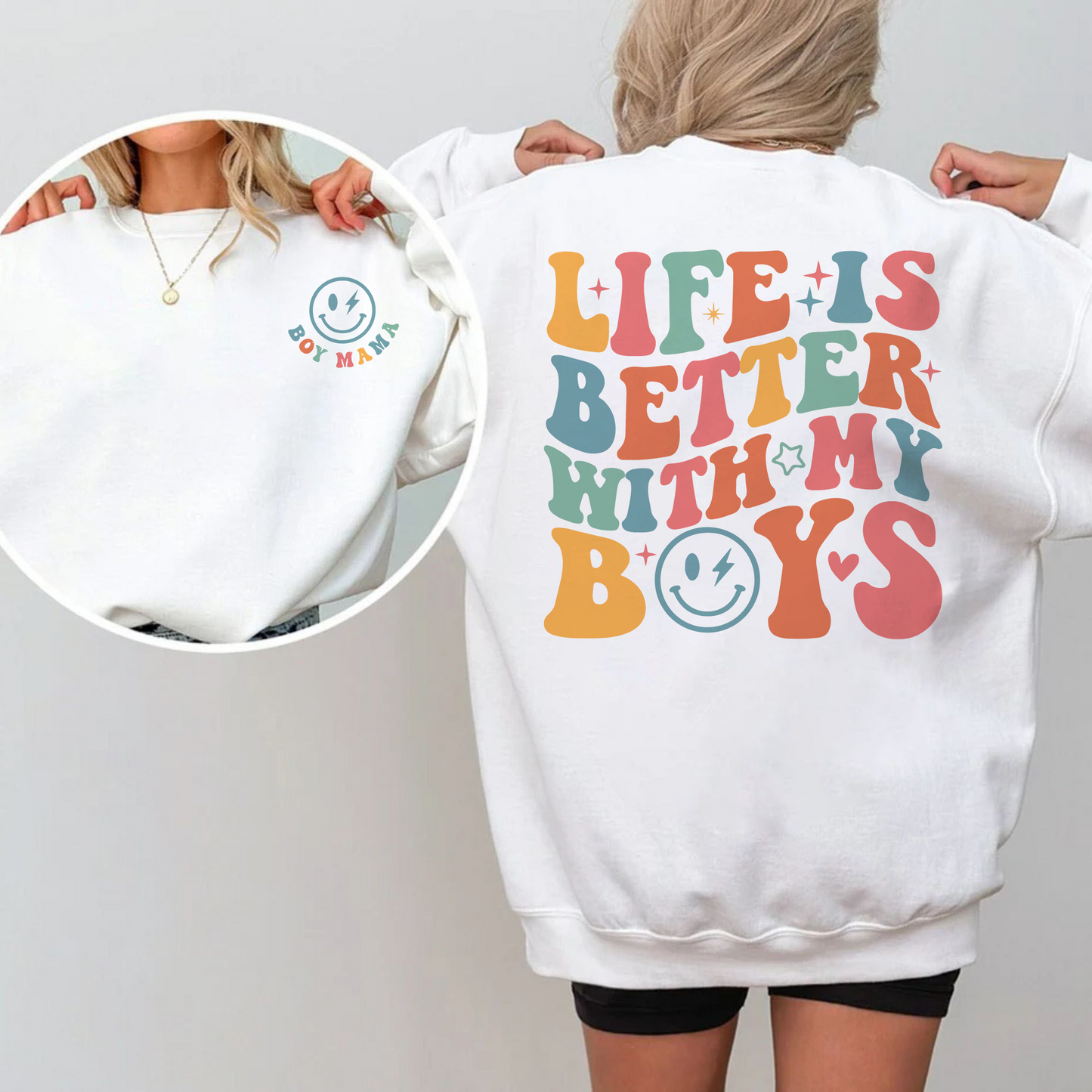 Life is Better With My Boys Shirt - Mom of Boys Gift