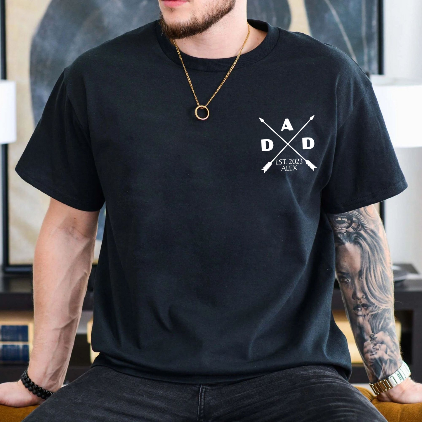"Dad Seit - Personalisiertes Shirt mit Kindernamen" - Geschenk für neue Väter