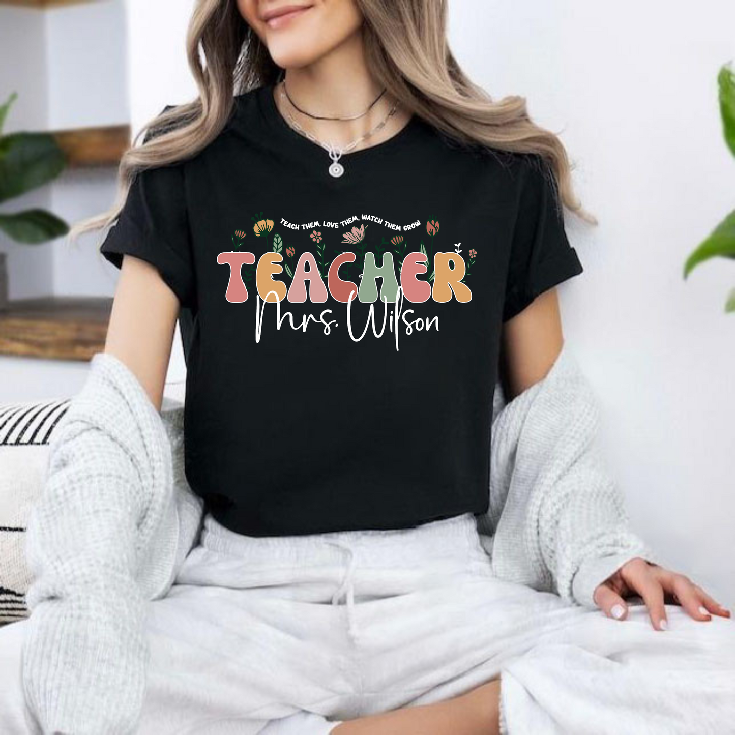 Personalisierte Wildblume, Lehrername Geschenk