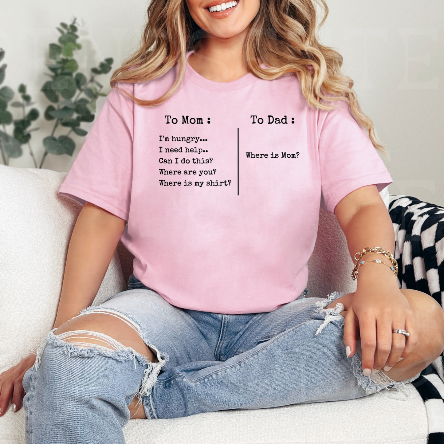 To Mom To Dad Shirt