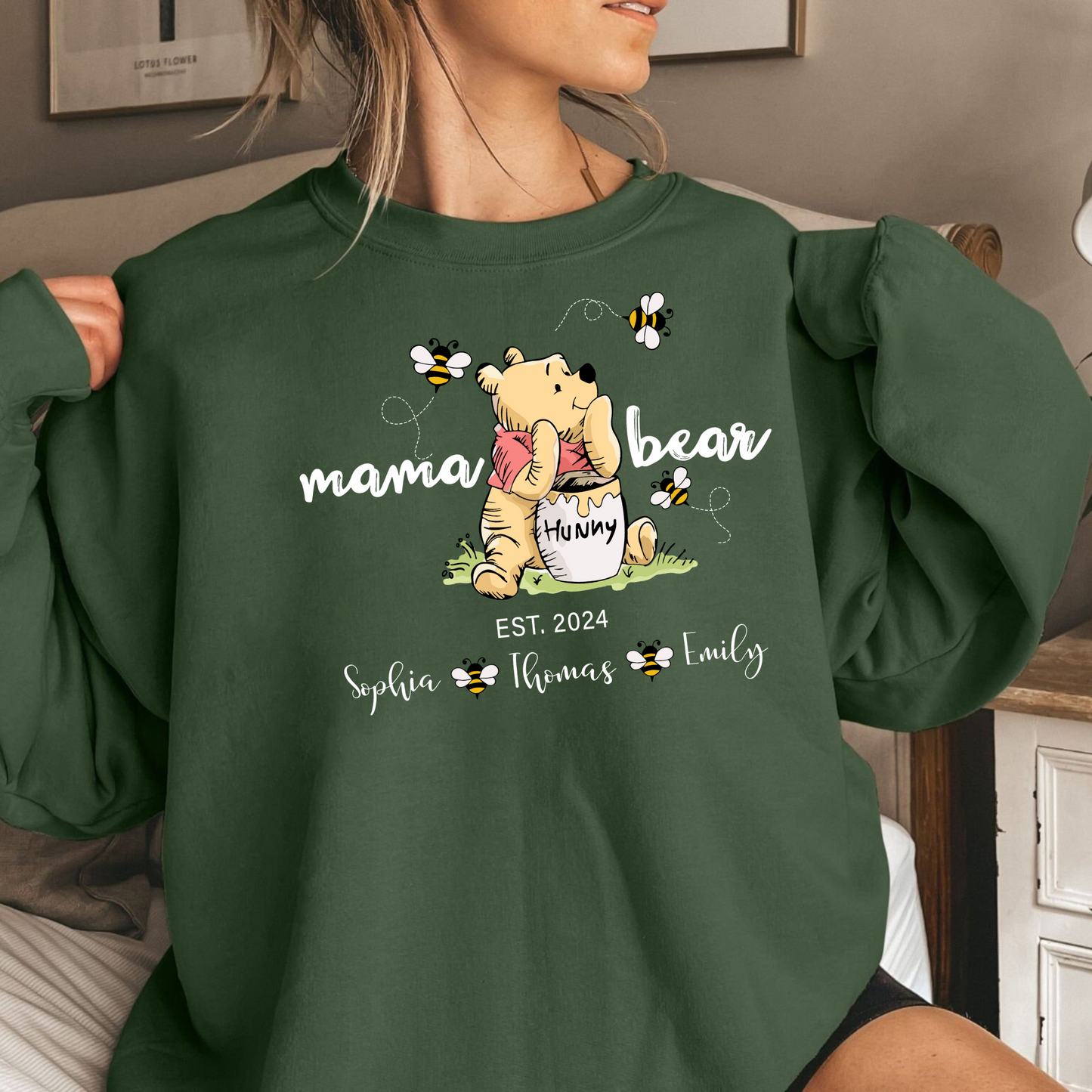 Custom Mama Bear Shirt – Personalized with Kids’ Names and Important Dates