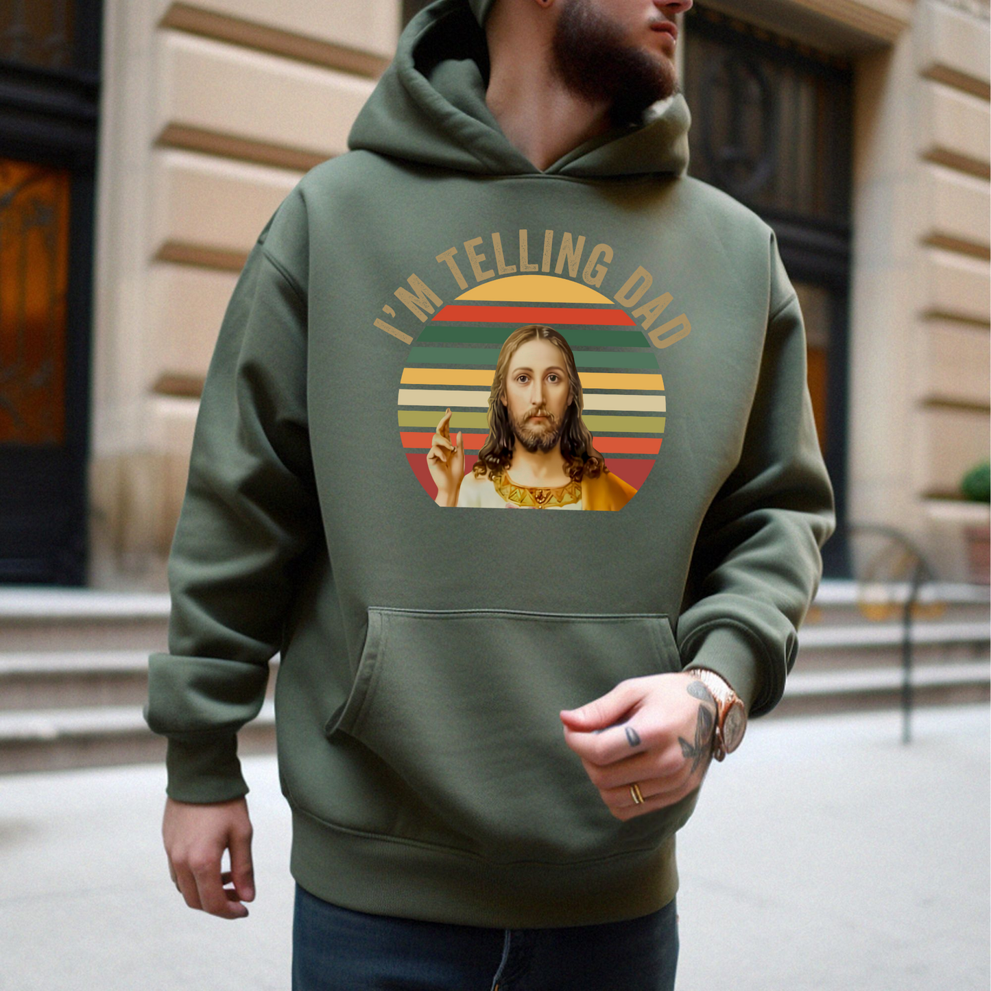 "Ich Sage Es Papa" T-Shirt - Lustiges Jesus Meme für Religiöse Geschenke