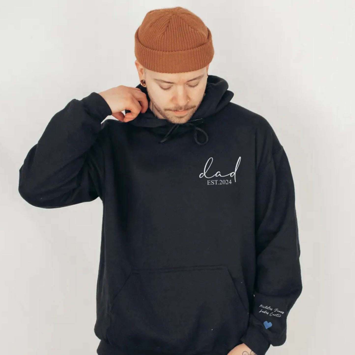 Personalisiertes Vater Sweatshirt und Hoodie mit Kindernamen