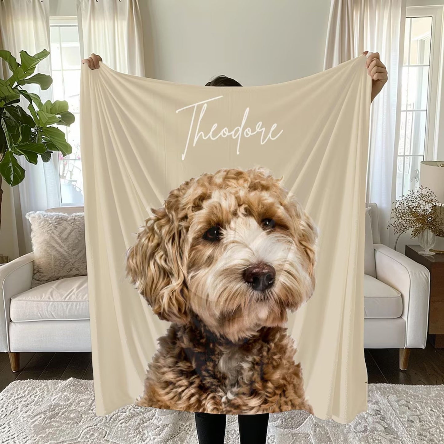 Personalisierte Haustier-Decke mit Foto und Namen – Geschenk für Tierliebhaber