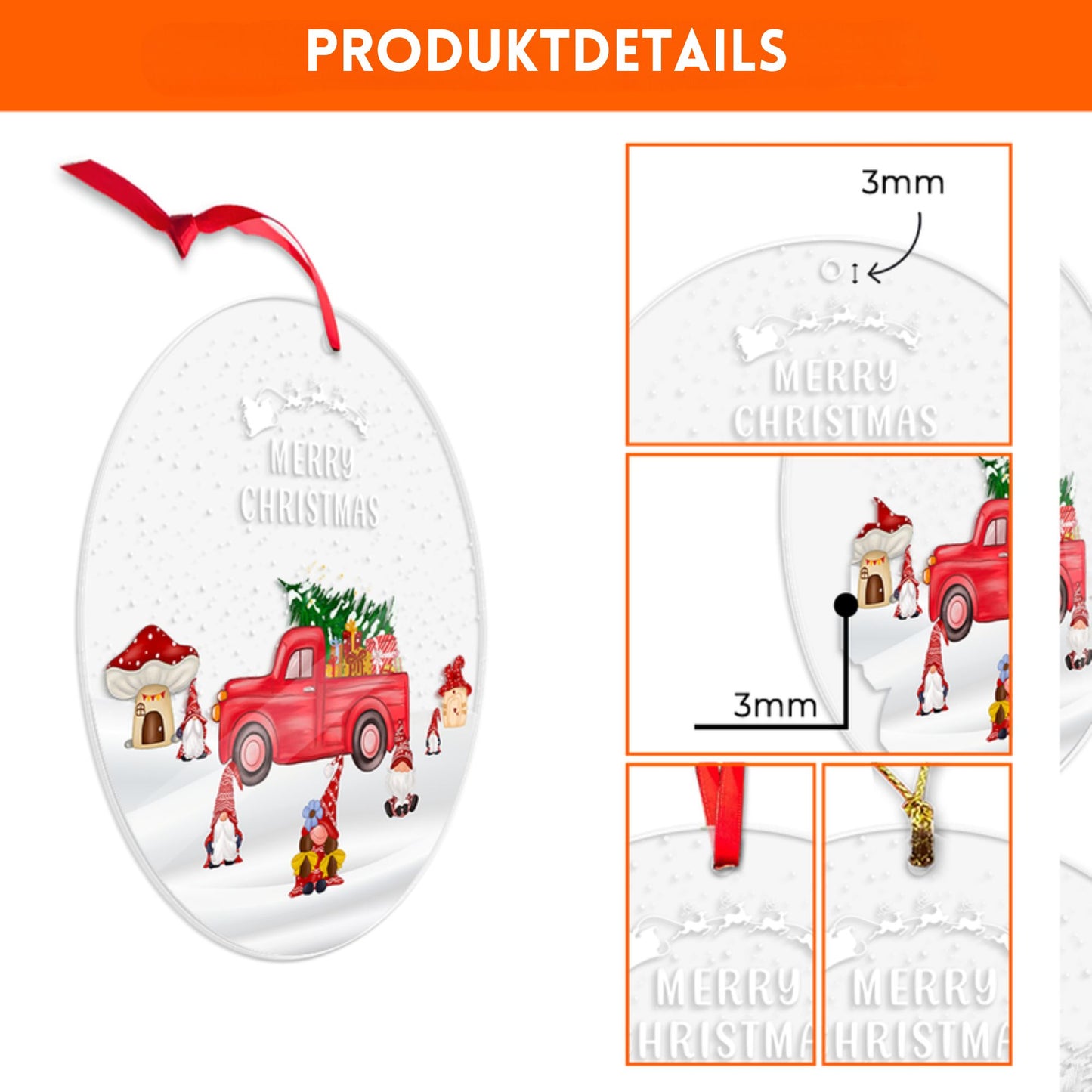 Personalisierter Hundebild-Ornament, Individuelle Weihnachtsgeschenke für Haustierliebhaber