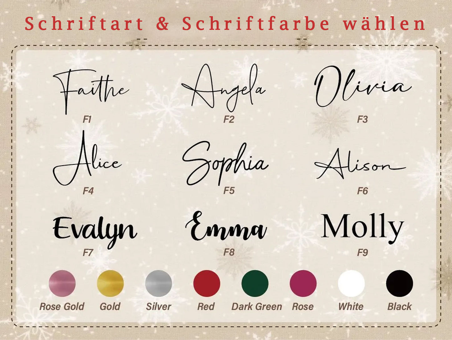 Personalisierter roter Jutebeutel â Weihnachts-Geschenkbeutel mit Namen