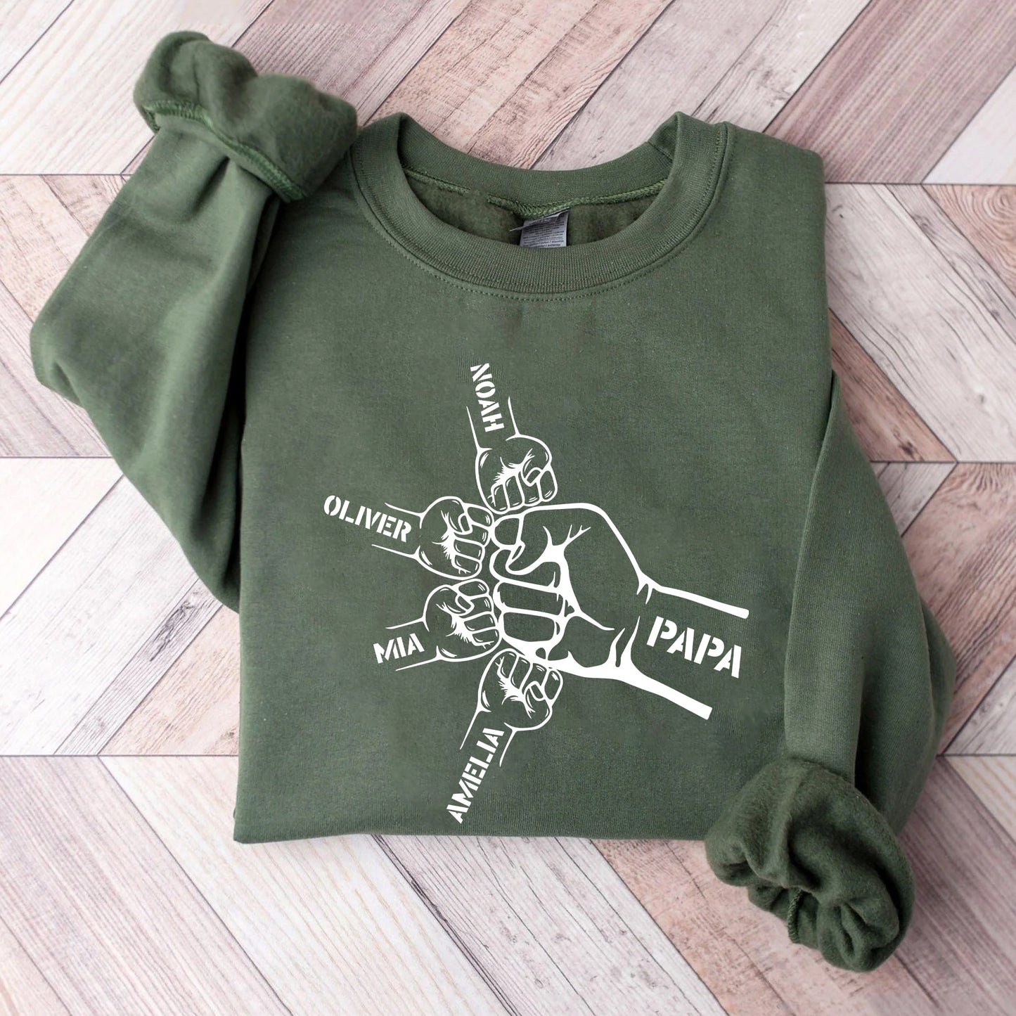 Personalisiertes Papa Shirt und Hoodie
