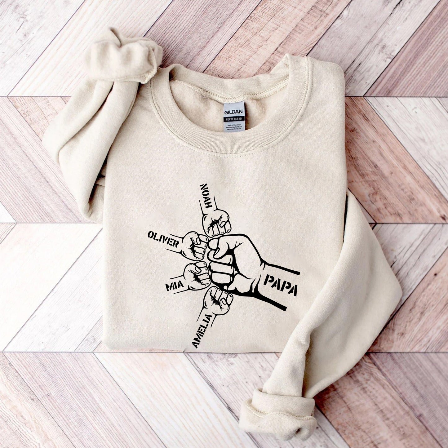 Personalisiertes Papa Shirt und Hoodie