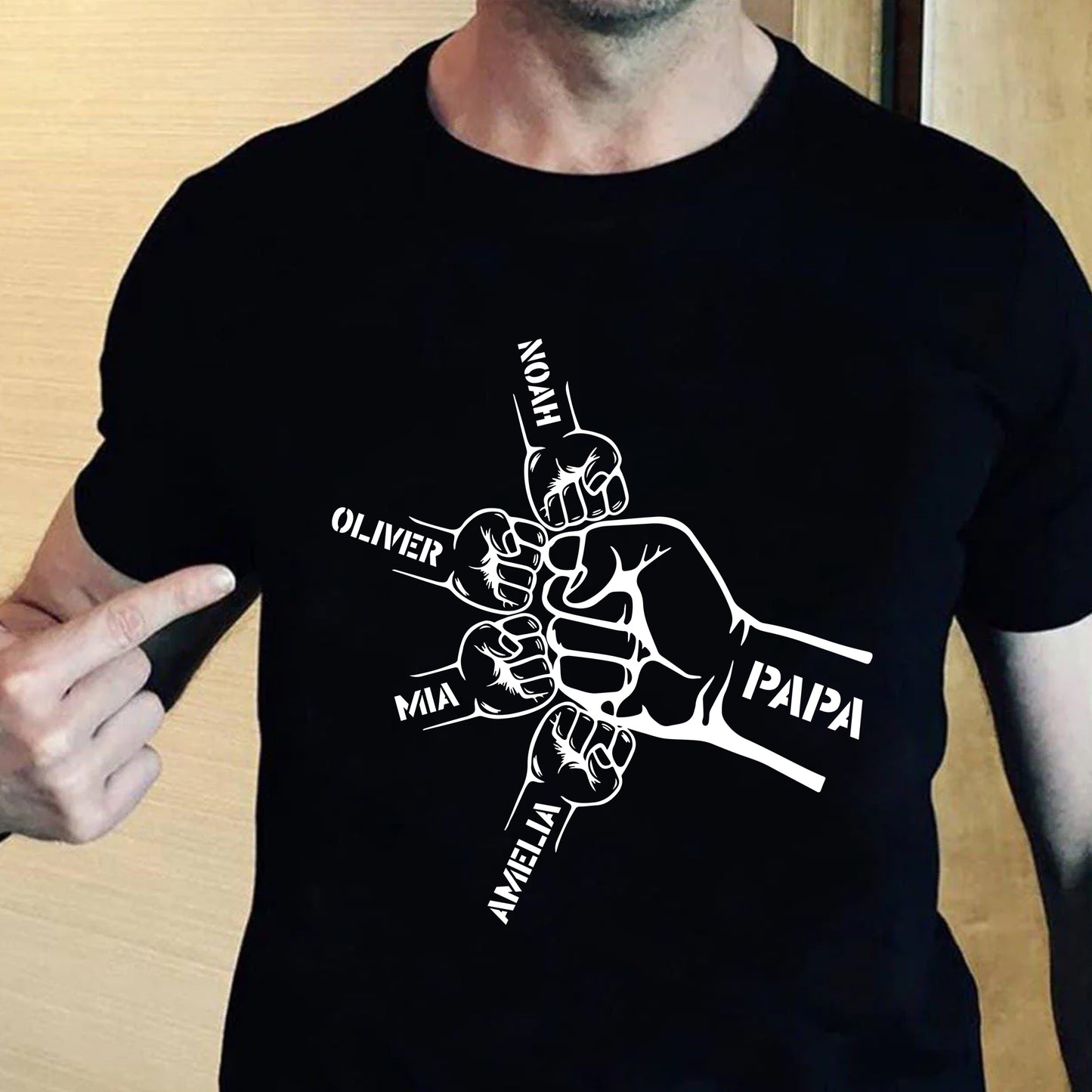 Personalisiertes Papa Shirt und Hoodie