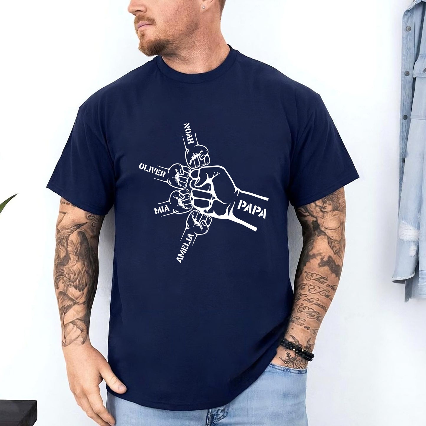 Personalisiertes Papa Shirt und Hoodie