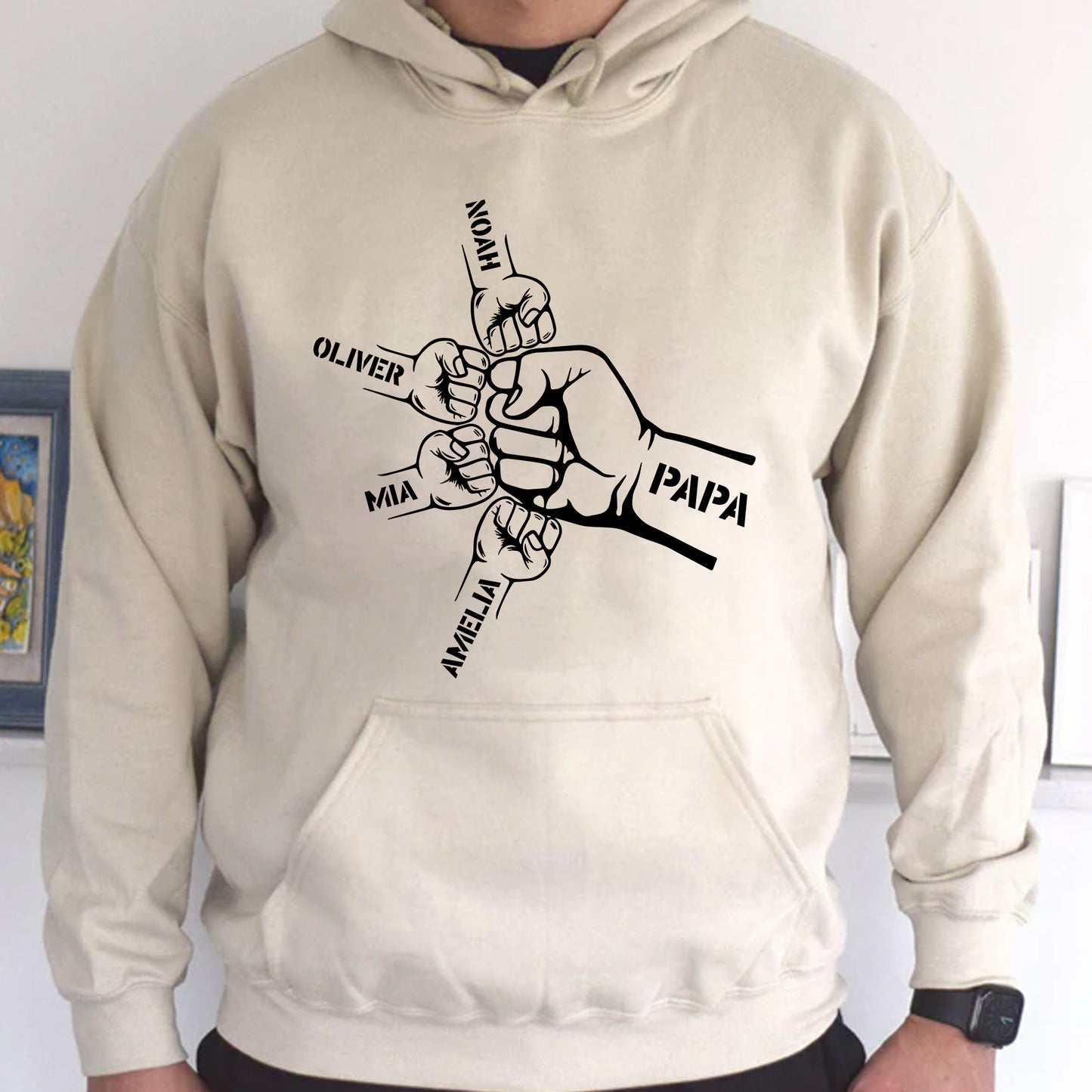 Personalisiertes Papa Shirt und Hoodie