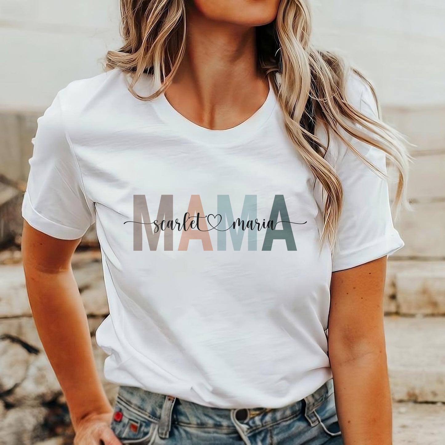 Personalisiertes Mutter Shirt mit Namen, Geschenk für Mama