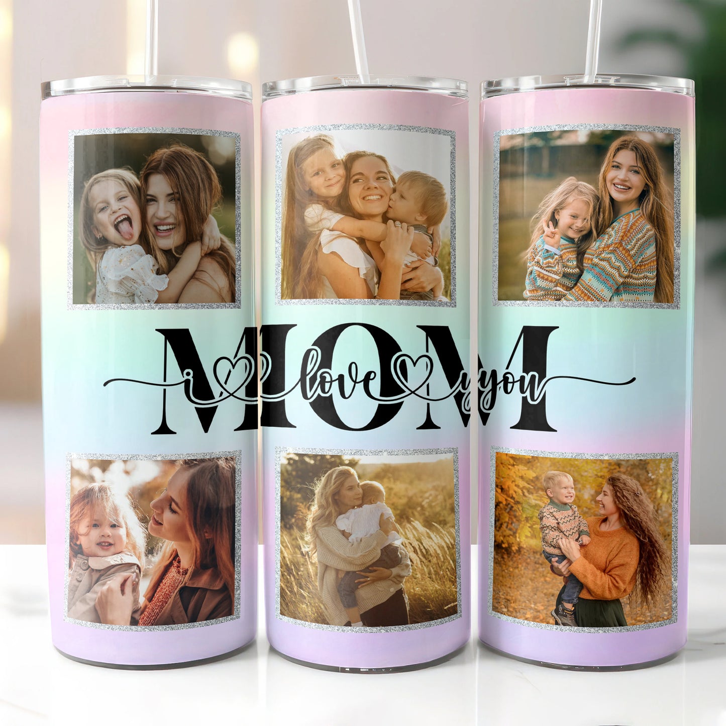 Personalisierter Mama Tumbler mit Foto - Individuelle Tumbler für Mama