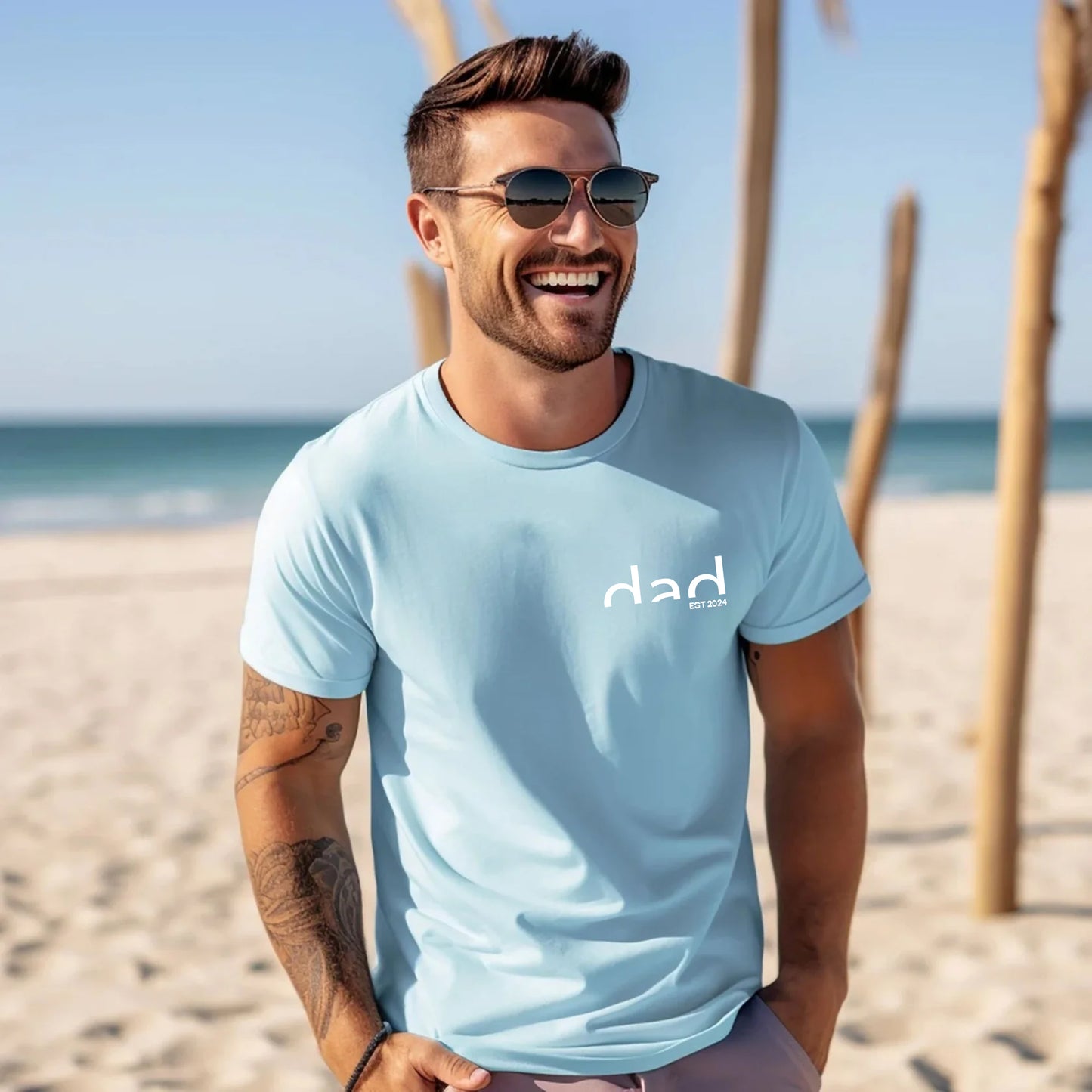 Personalised Papa Sweatshirt, Dad Est T-Shirt - Father's Day Gift