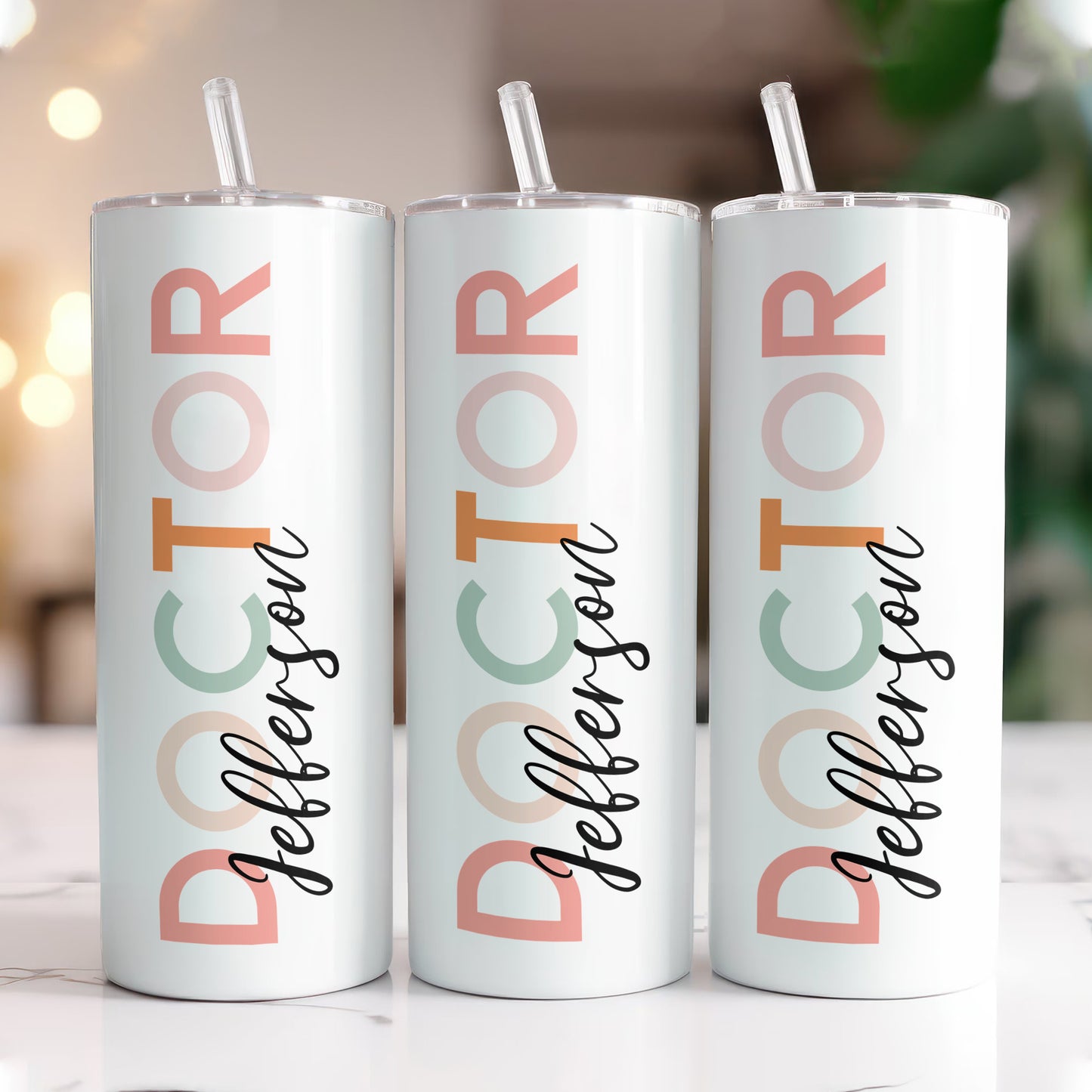 Personalisierter Becher für Ärzte - 20oz Skinny Tumbler für Ärzte