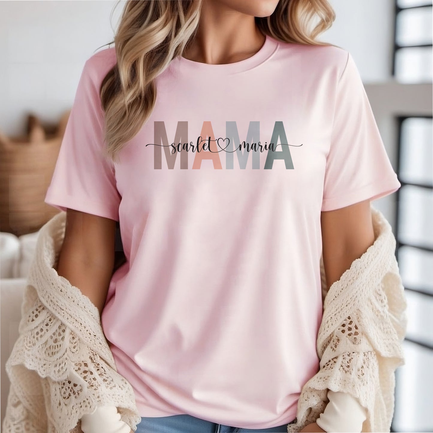 Personalisiertes Mutter Shirt mit Namen, Geschenk für Mama