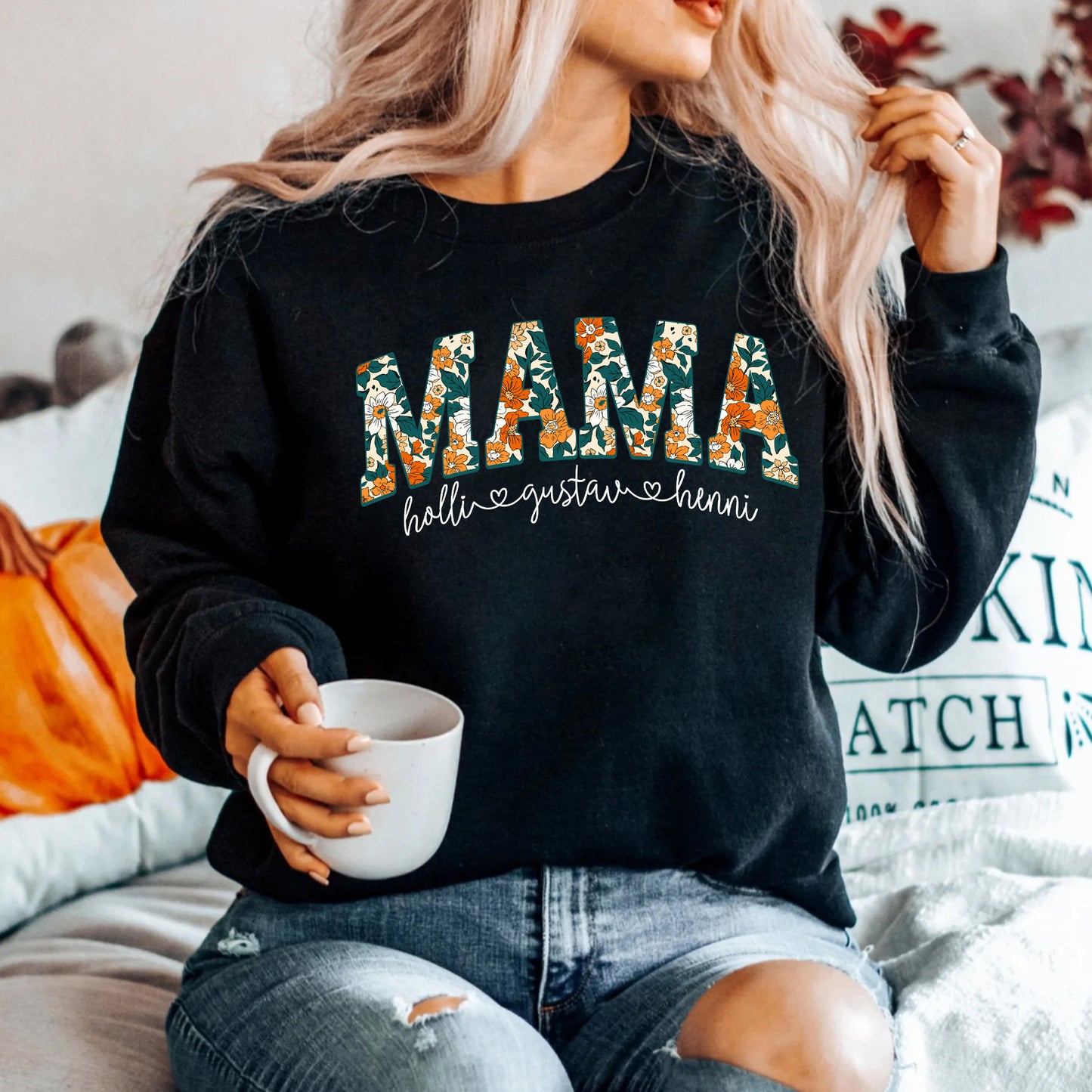 Personalisiertes Mama Sweatshirt und Shirts mit Kindernamen
