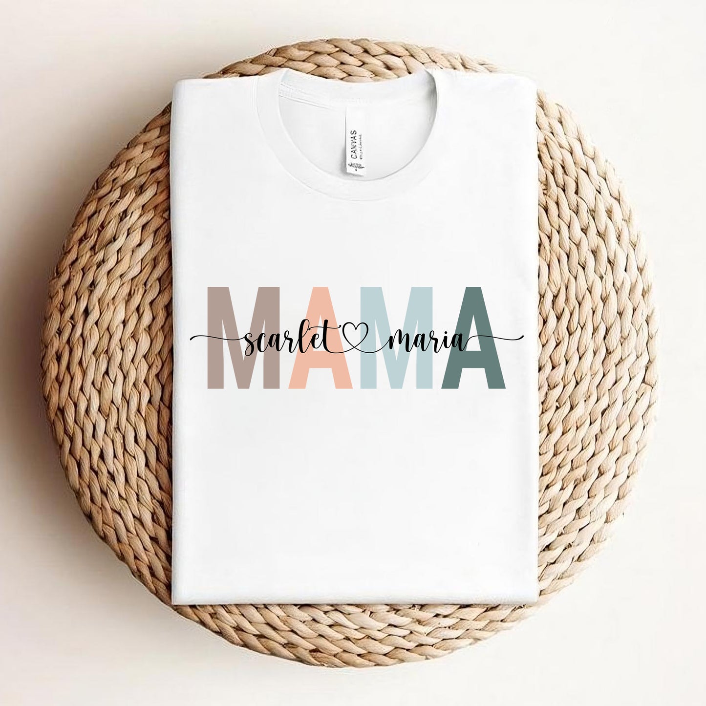 Personalisiertes Mutter Shirt mit Namen, Geschenk für Mama