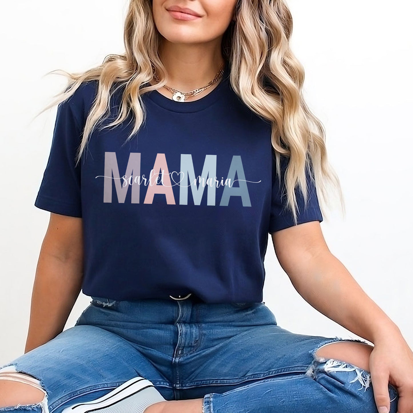 Personalisiertes Mutter Shirt mit Namen, Geschenk für Mama