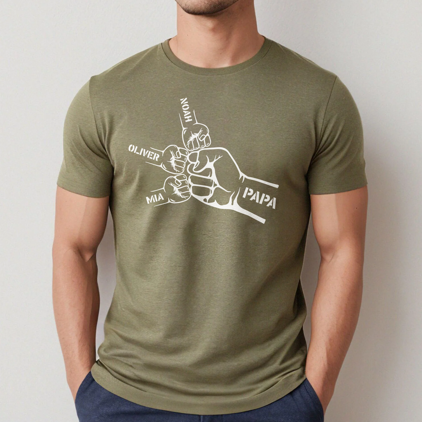 Personalisiertes Papa Shirt und Hoodie