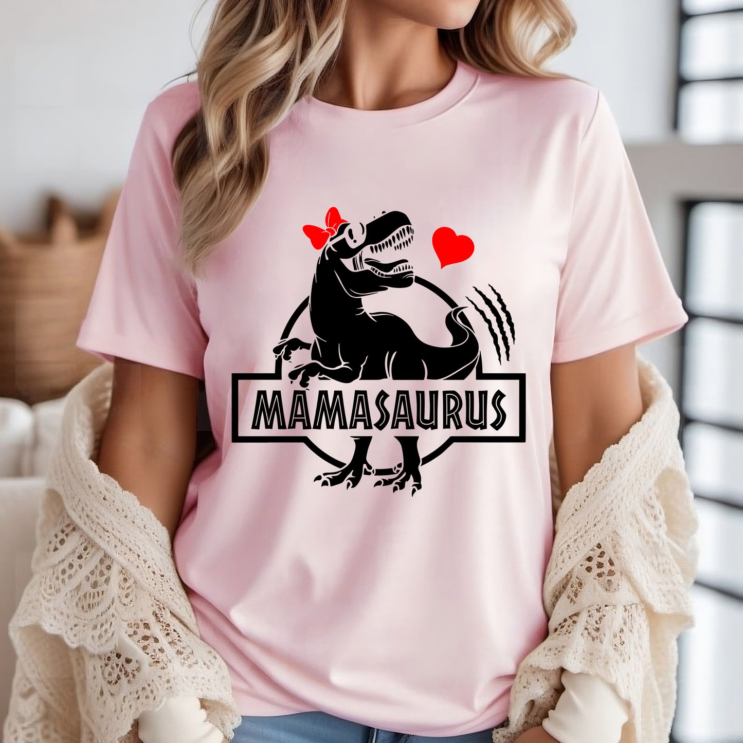 Mamasaurus Shirt, Geschenk für Mama