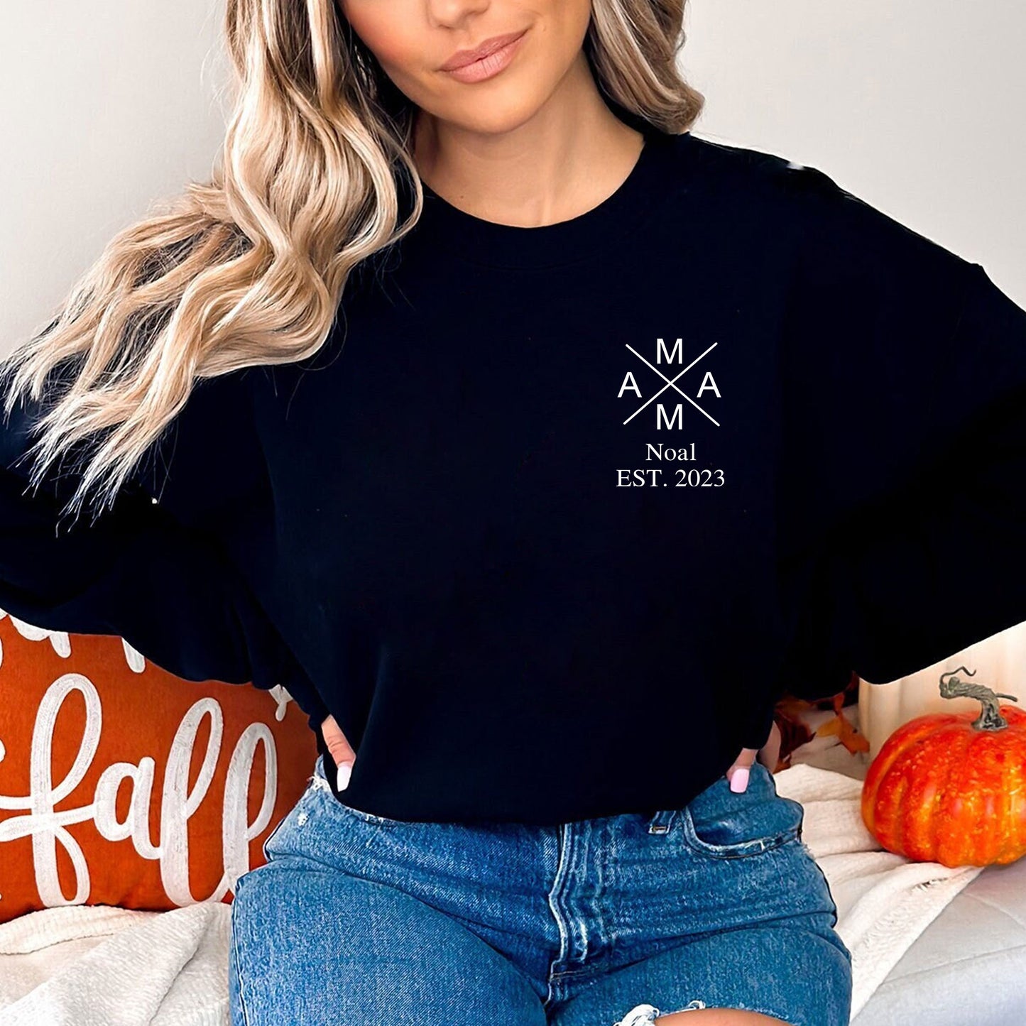 Personalisierter Mama Hoodie mit individuellem Namen und Geburtsjahr, Muttertagsgeschenke