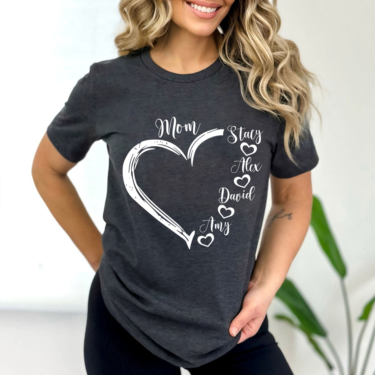 Personalized Mom Shirt With Kids Name, Gift For Mom