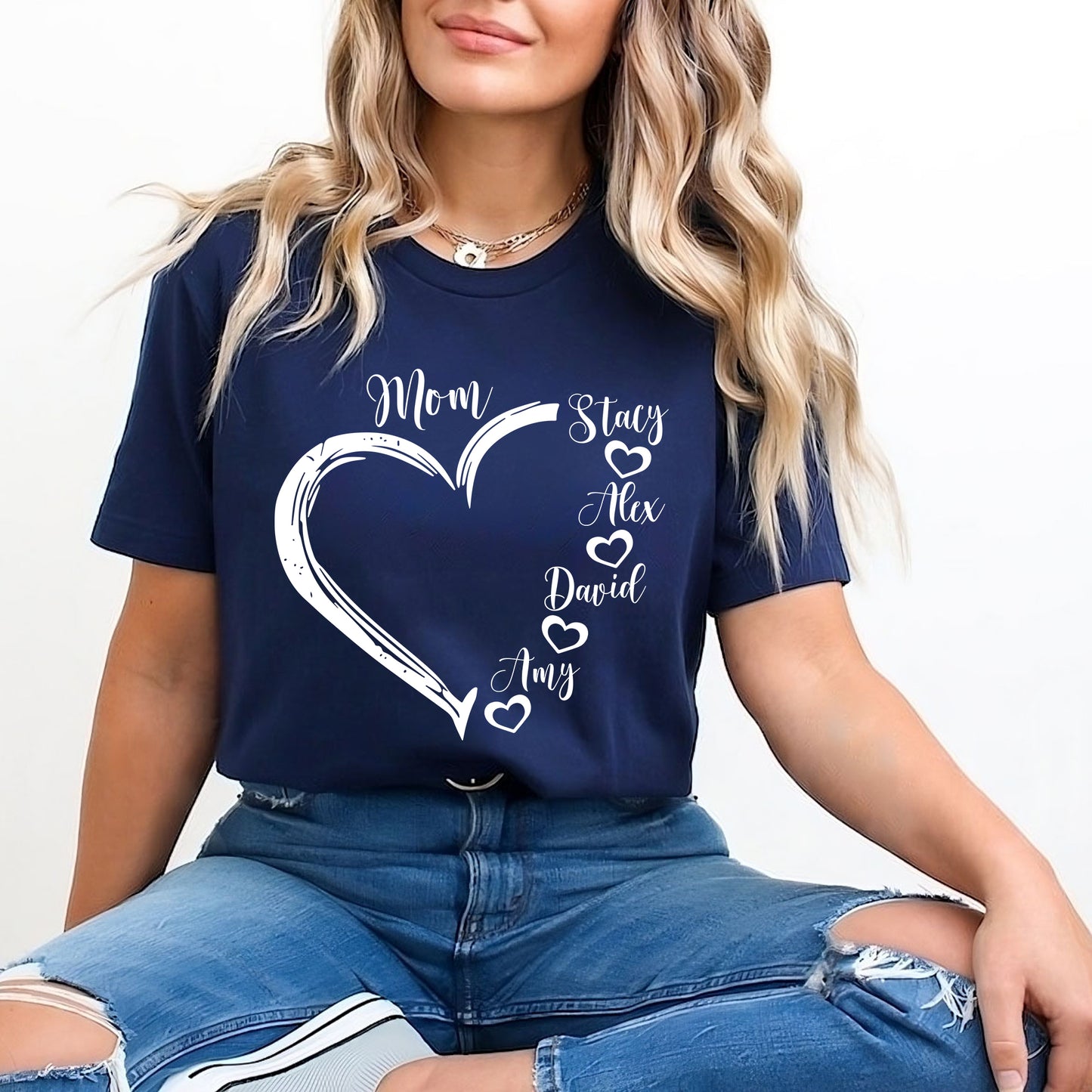 Personalized Mom Shirt With Kids Name, Gift For Mom