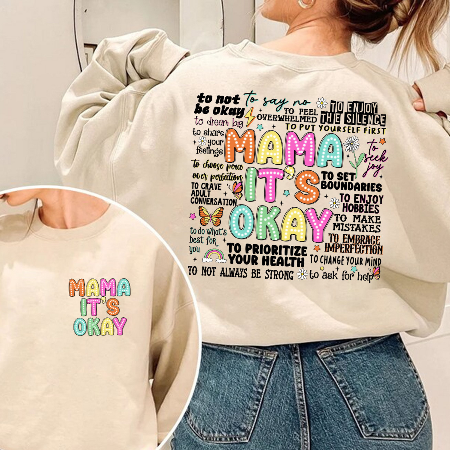 Retro Mama Mental Health Design – Inspirational and Motivational Gift