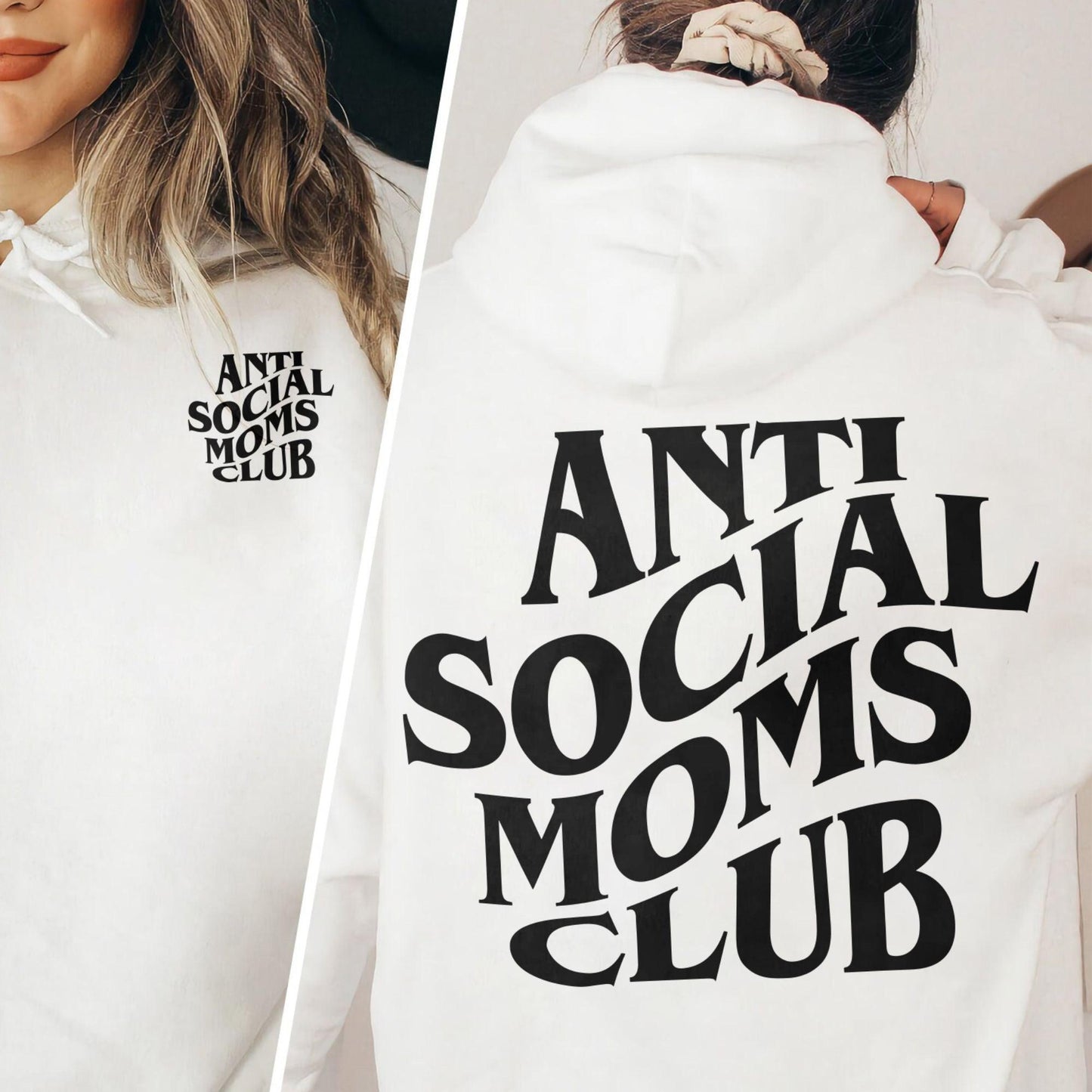 Anti Social Moms Club Sweatshirt und Kapuzenpullover - GiftHaus